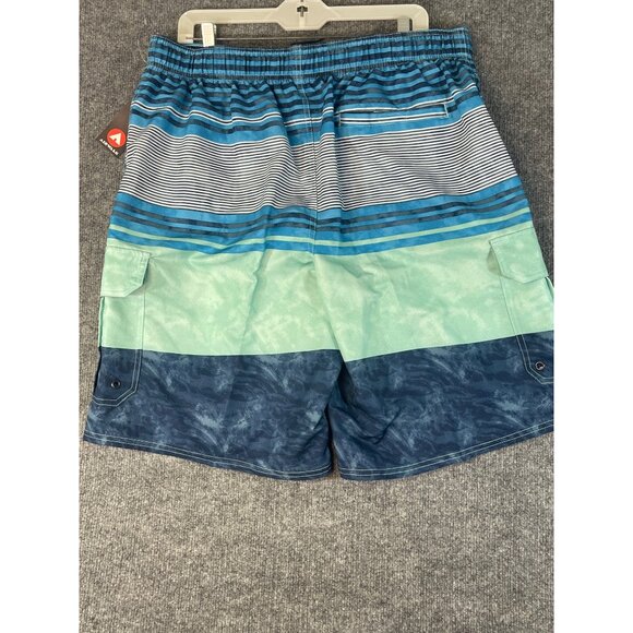 Airwalk Men's Size XLARGE swim trunks with Mesh inside Blue-mint green- grey NWT - Picture 14 of 16